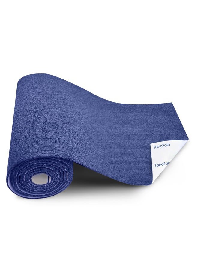 TANOFALO Cat Scratching Mat, 100"x16" Self-Adhesive Carpet Mat Trimmable Replacement for Cat Tree, Cat Wall Shelves, Cat Scratching Post, DIY Couch Furniture Protector (Dark Blue) - Image 1