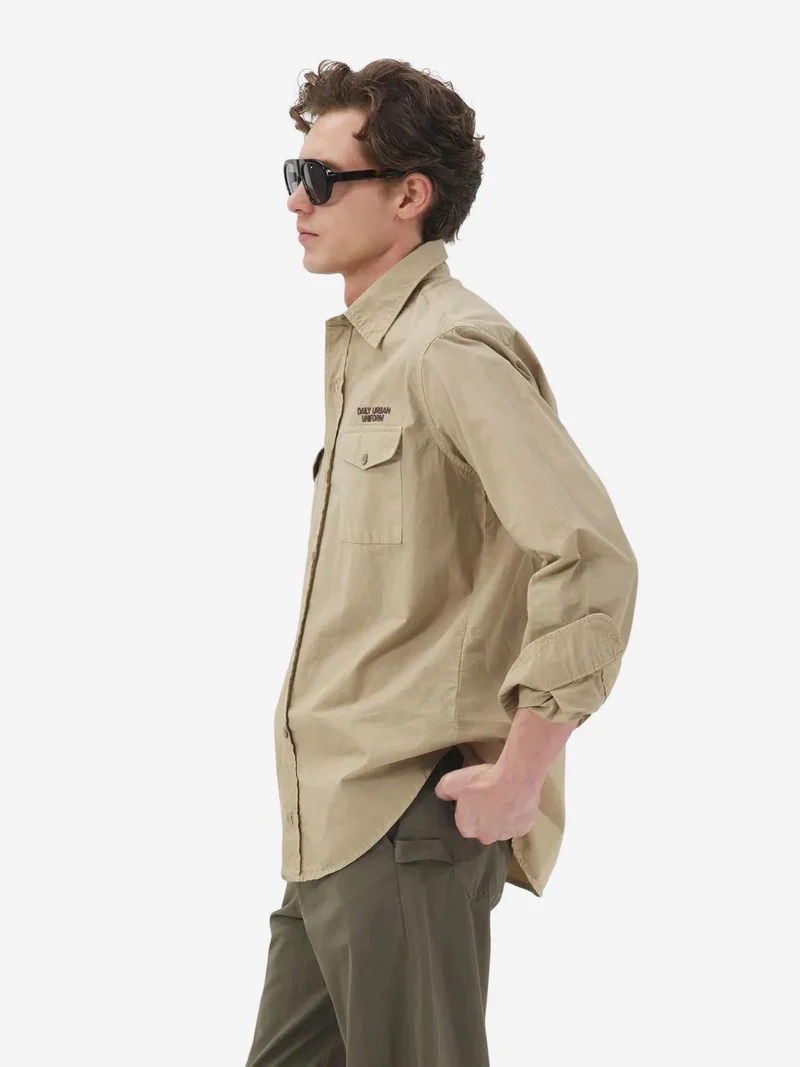 Giesto GIESTO Men's Cotton Poplin Long Sleeve Shirt