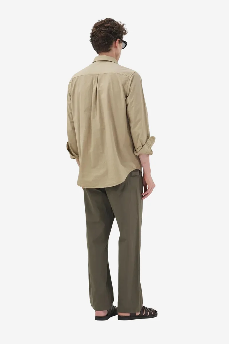 Giesto Beige Natural GIESTO Men's Cotton Poplin Long Sleeve Shirt for Men | Best Price UAE
