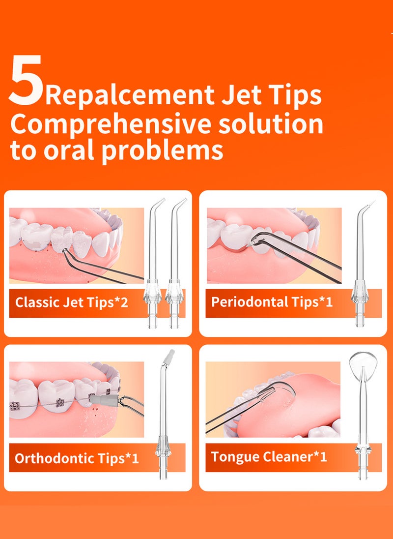 إي تي جي فرشاة الأسنان الكهربائية الصوتية والماء فلوسر كومبو - 5 أوضاع فلوسر المياه اللاسلكية مع خزان 300 مل ، 40-130 PSI الضغط ، بطارية 30 يومًا ، IPX7 مقاومة للماء للسفر والرعاية الفموية اليومية - Image 4