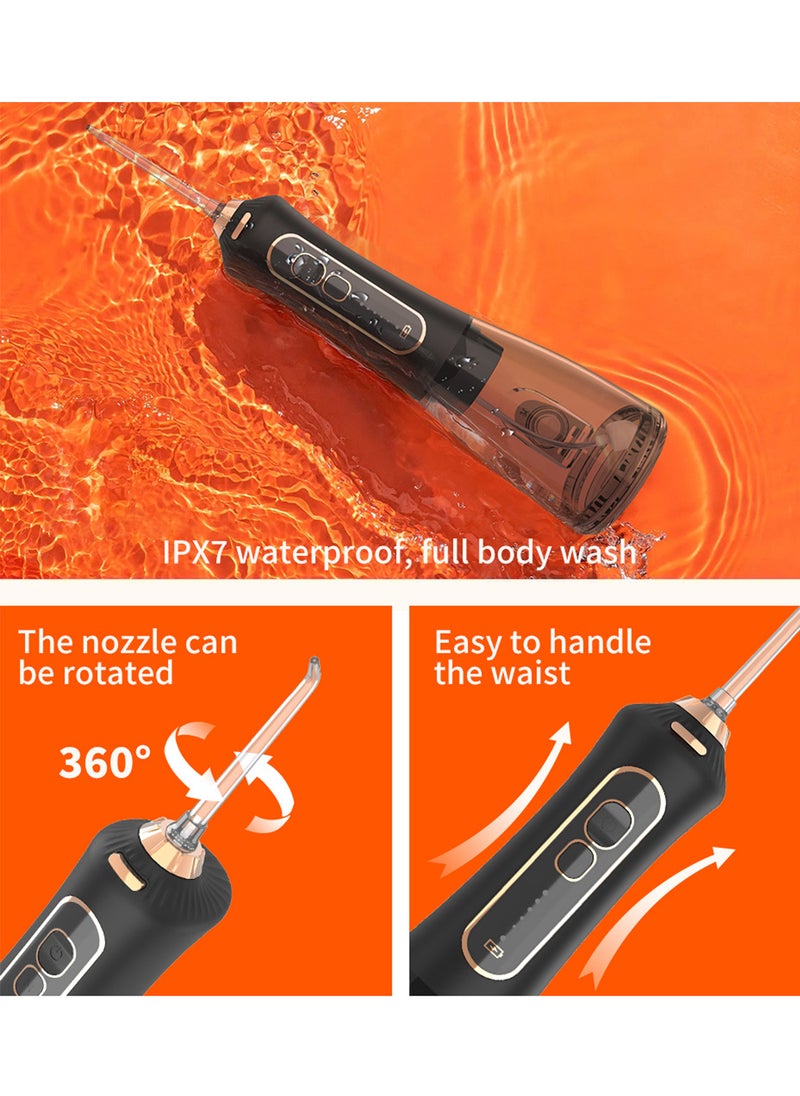 إي تي جي فرشاة الأسنان الكهربائية الصوتية والماء فلوسر كومبو - 5 أوضاع فلوسر المياه اللاسلكية مع خزان 300 مل ، 40-130 PSI الضغط ، بطارية 30 يومًا ، IPX7 مقاومة للماء للسفر والرعاية الفموية اليومية - Image 5