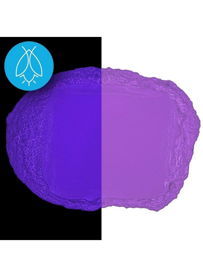 Art 'N Glow Glow In The Dark Pigment Powder Neutral And Fluorescent Color For Art Painting Fine Art Nail Art Paint And Diy Crafts Non Toxic Long Lasting 10+ Color Options Fluorescent Purple (60 Grams) - Image 2