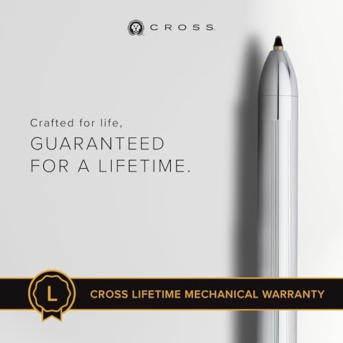 Cross Tech 3+ Lustrous Chrome Ballpoint Pen – Refillable, Medium Point, Black Ink, Premium Gift Box - Image 3