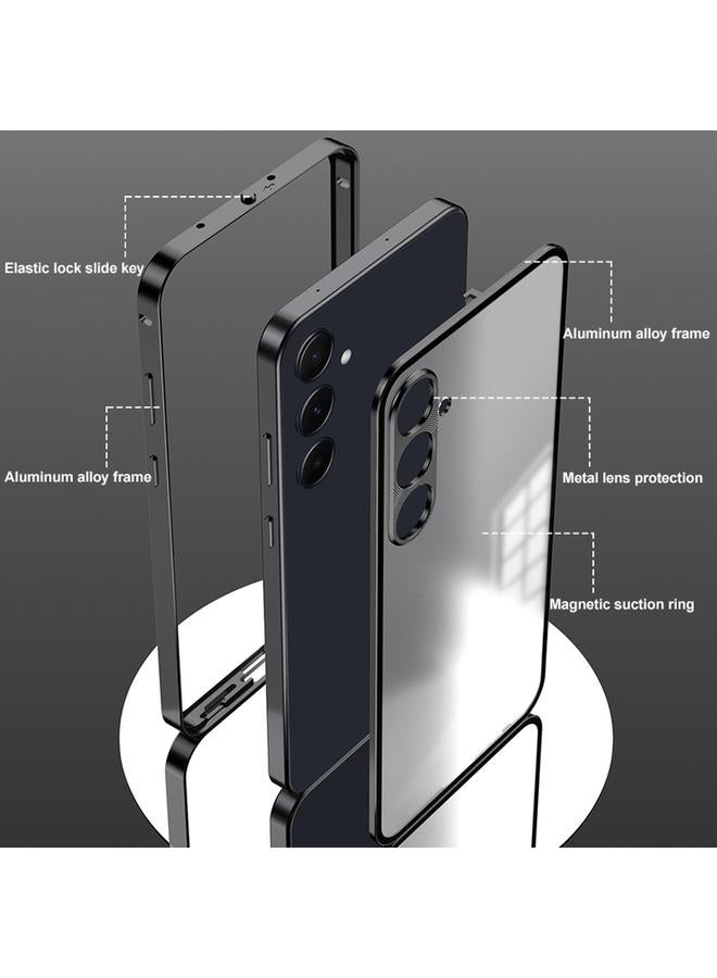 S-TOP Case For Samsung Galaxy A55 5G Snap Buckle Metal Frame Frosted Phone Case - Image 4