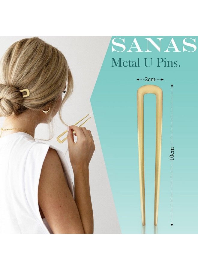 Sanas Hair Accessories 4 Pcs Hair Fork Bun Maker For Hair U Pins Duckbill Clips French Hair Pin Fashion Hair Clips Juda Stick Hair Tools Bun Clips For Hair Clips For Women (French) - Image 3