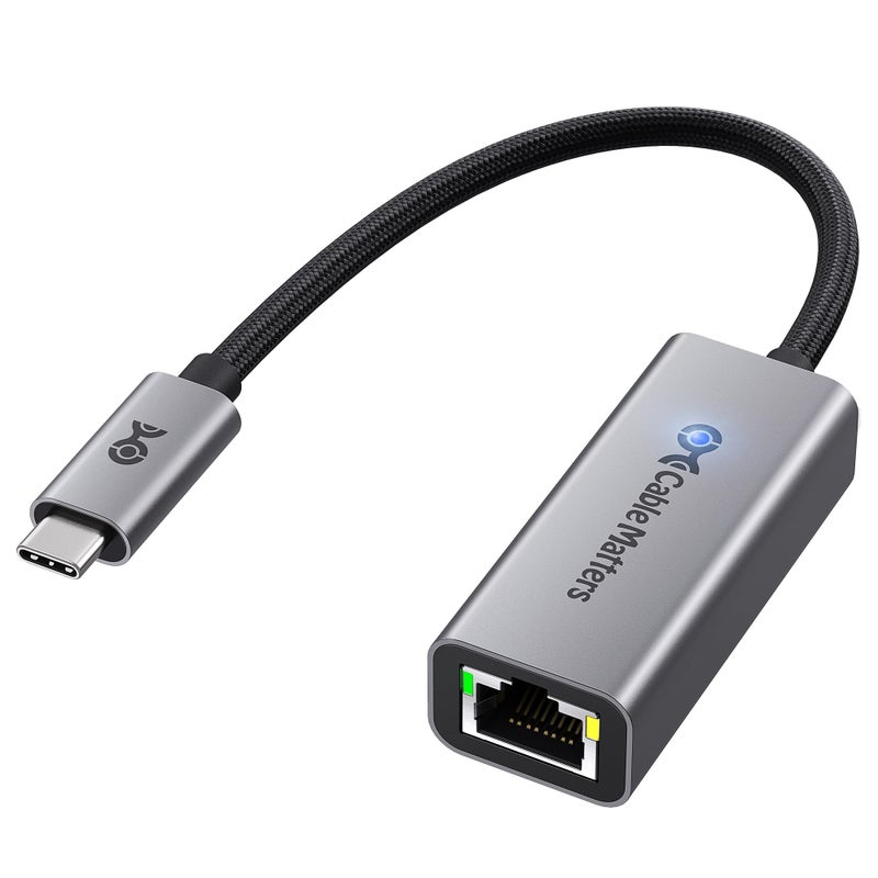 Cable Matters USB C to 5Gb Ethernet Adapter, 5 Gigabit Network Speed, USB C to Ethernet Adapter Compatible with USB4, Thunderbolt 4/5, Plug & Play for MacBook, Laptop, and USBC Devices - Image 1