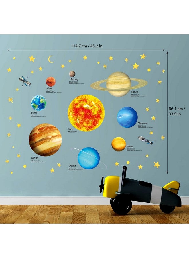 ديكو وال Ds92007 النظام الشمسي للأطفال ملصقات الحائط جدار الشارات قشر وعصا ملصقات الحائط القابلة للإزالة للأطفال الحضانة غرفة نوم غرفة المعيشة D؟ كور - Image 5