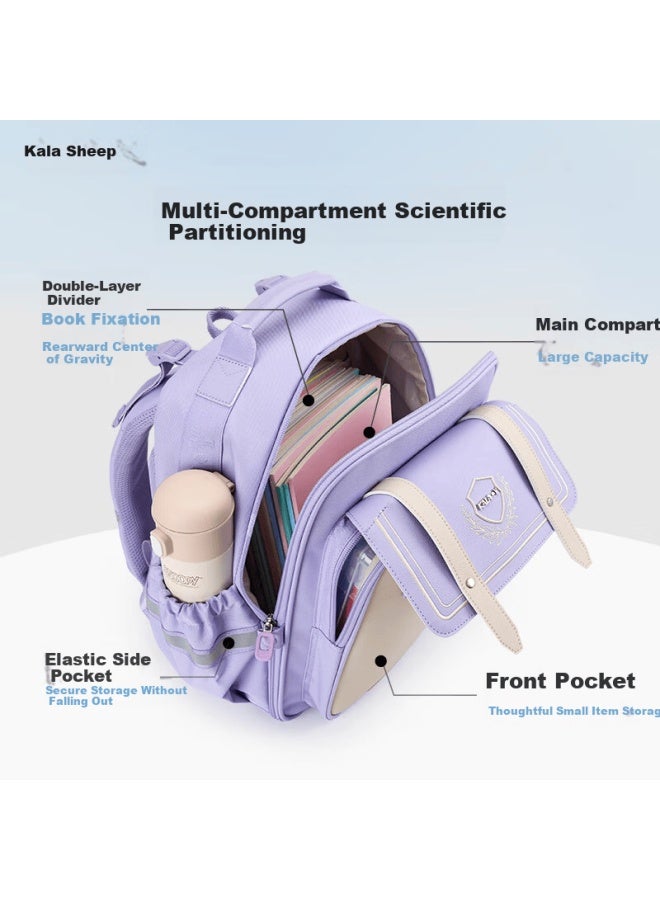 KaLay Kala Sheep Cloud Backpack Promax Elementary School Grades 1-3 8-dimensional Load Reduction Anti-sagging Boys Girls Kids School Bag - Image 3
