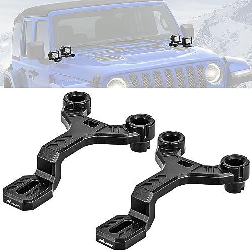 Nilight Dual Light Mounting Bracket for 2018-2023 Wrangler JL/JLU 2020-2023 Gladiator JT Front A-Pillar Assist Off Road LED Pod Light Work Light - Image 1