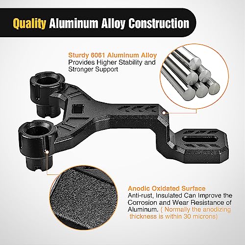 Nilight Dual Light Mounting Bracket for 2018-2023 Wrangler JL/JLU 2020-2023 Gladiator JT Front A-Pillar Assist Off Road LED Pod Light Work Light - Image 3