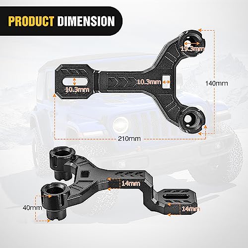 Nilight Dual Light Mounting Bracket for 2018-2023 Wrangler JL/JLU 2020-2023 Gladiator JT Front A-Pillar Assist Off Road LED Pod Light Work Light - Image 2