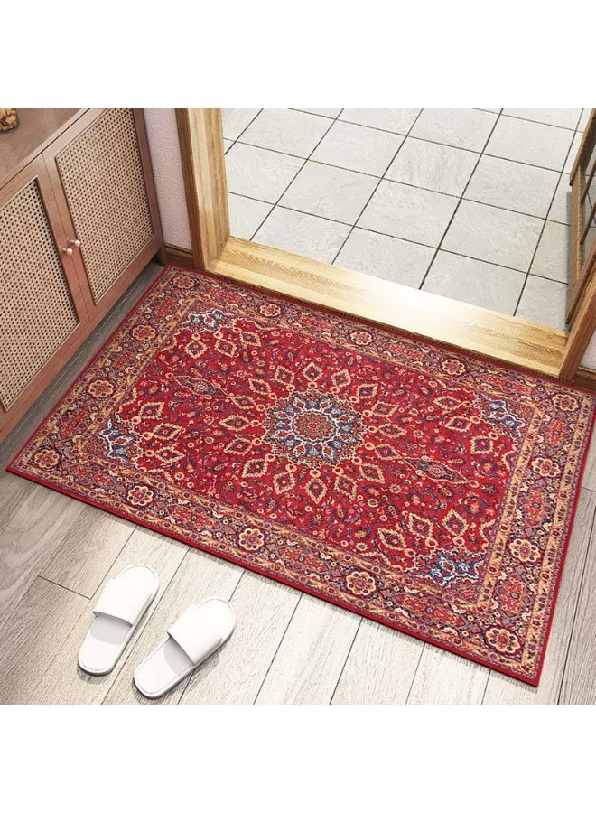 آنا حصيرة مدخل منزلية من الفرو الناعم مع تصميم نقش شرقي جذاب وامتصاص ممتاز للسوائل - Image 1