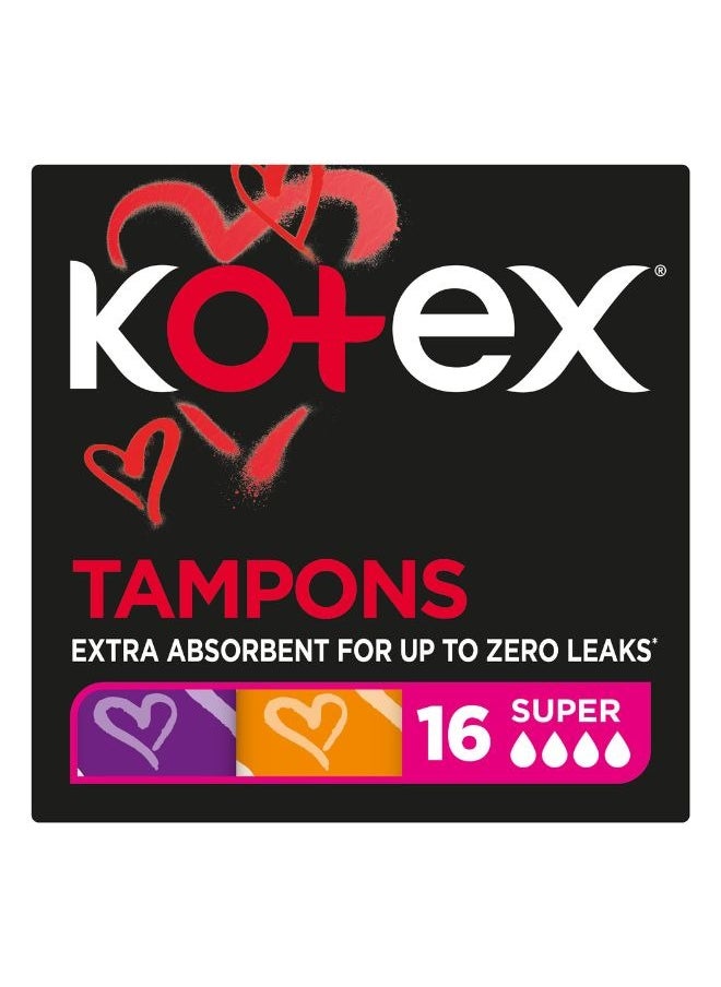 Kotex Tampon Super 16 Pcs  - Image 1