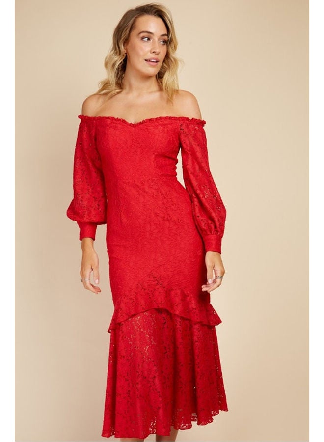 Little Mistress فستان باردو ميدي - Image 3