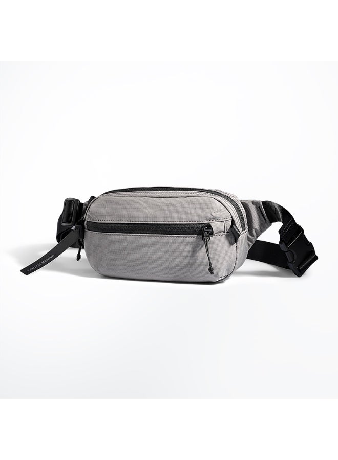 مارك رايدن MR308 حقيبة سفر رمادية، قفل المفاجئة المضادة للسرقة، حجب RFID، نسيج النايلون المقاوم للماء، حقيبة منظم متعددة الجيوب، حزام قابل للتعديل، خفيفة الوزن 0.21 كجم - Image 1