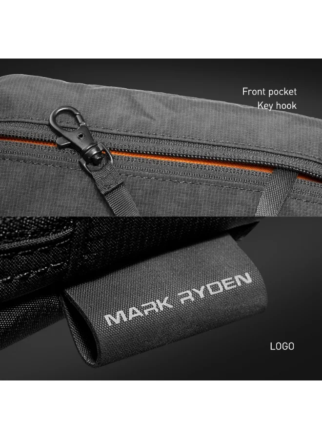 Mark Ryden  Mark Ryden MR308 Grey Travel Pouch, Anti-Theft Snap Lock, RFID Blocking, Water Resistant Nylon Fabric, Multi-Pocket Organizer Bag, Adjustable Strap, Lightweight 0.21 kg  | Best Price UAE