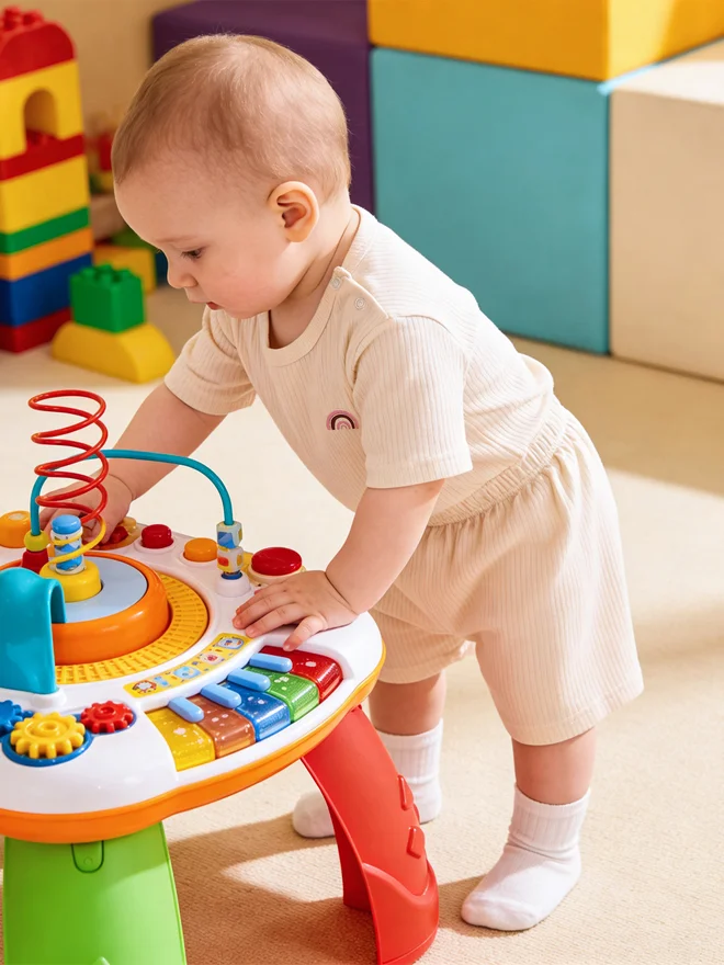 بابيز_بيسك Babies Basic Premium Ribbed Cotton Short Sleeves T-Shirt and Shorts Set
