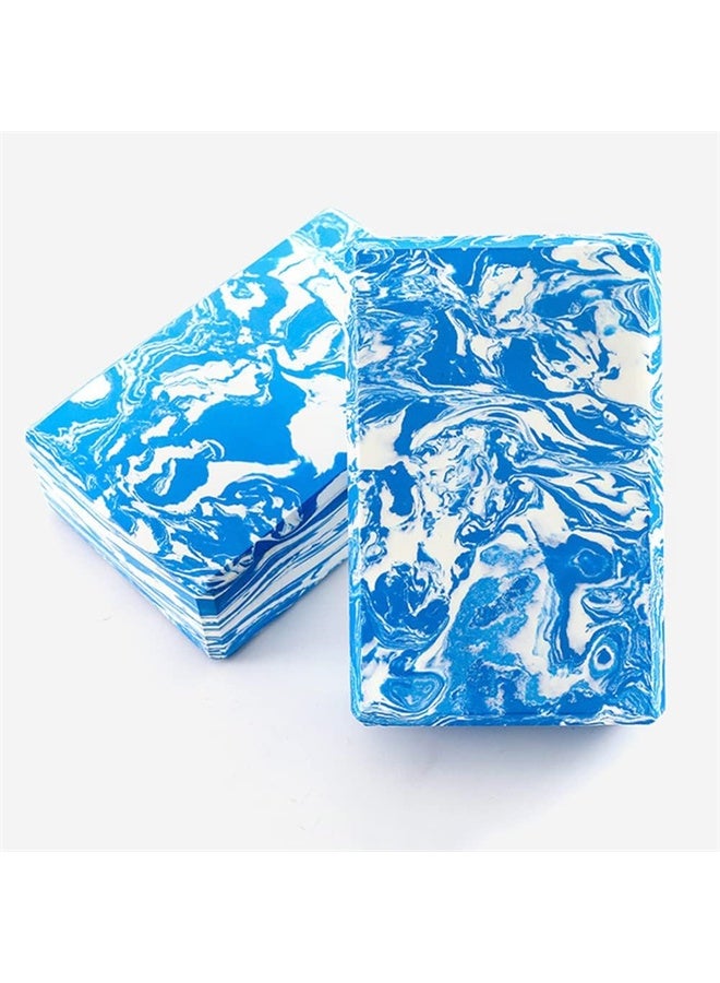 HOMESTAR Unique Yoga Block, 2 Pcs Supportive EVA Foam, Soft and Non-Slip Surface Foam for Yoga, Pilates, Meditation, Blue - Image 2