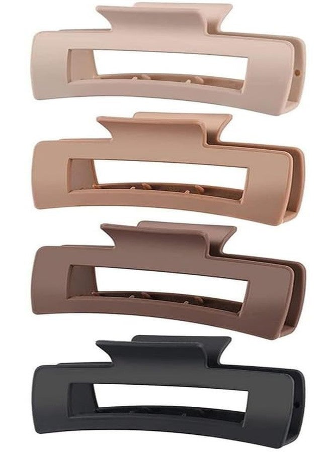 Minta Women's Large Hair Clips, Non-Slip Large Hair Clips for Thick Hair, Neutral 4 Pieces - Image 2