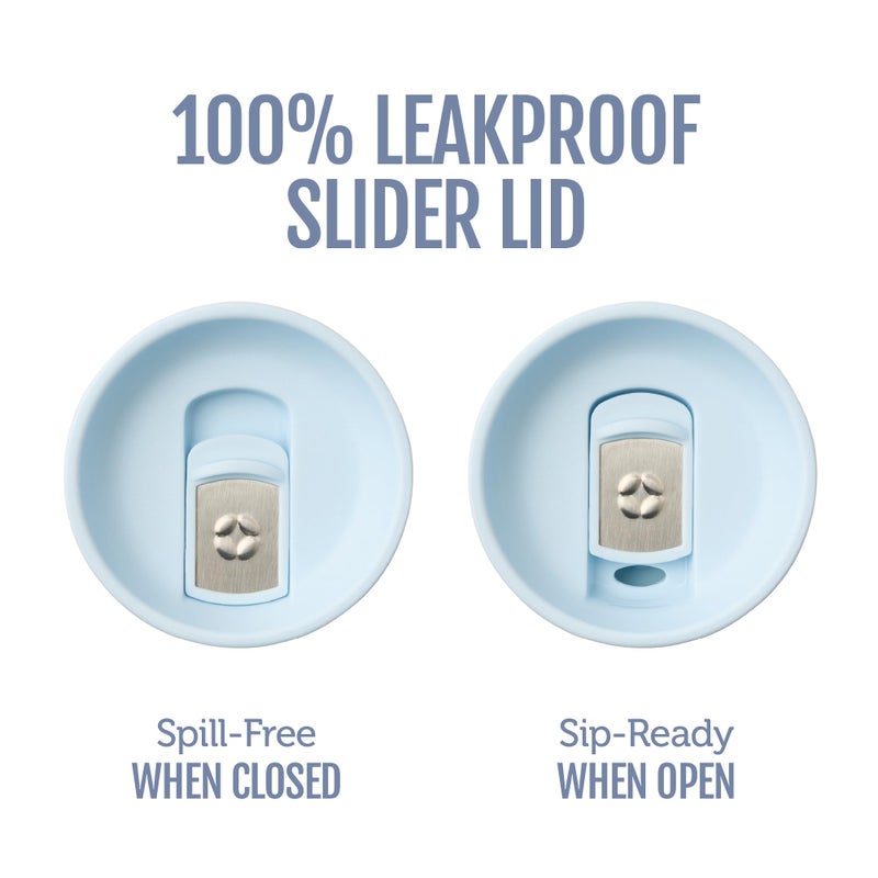 Ello Jones 11oz Insulated Stainless Steel Travel Mug with Leak-Proof Slider Lid, Single Serve Small Coffee Tumbler, Keeps Drinks Hot 3 Hours Cold 8 Hours, BPA-Free, Beige Gingham - Image 4