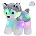 BSTAOFY 12 Light up Husky Puppy Stuffed Animal Realistic LED Dog Soft Plush Toy with Night Lights Glow in The Dark Birthday Valentines Christmas for Toddler Kids - Image 4
