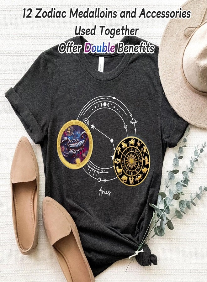 IELCJJ Scorpio 12 Zodiac Challenge Coin - Twelve Constellations Scorpio Protective Talisman Coin - Divination Tarot Zodiac Signs Coin - Meaningful Star Good Luck Charms Zodiac Gifts for Men Women Friend Kid - Image 5