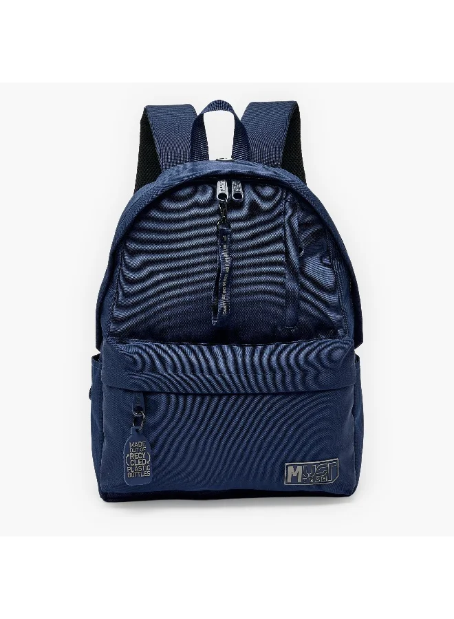 Must 16.5 Inches-Backpack-Monochrome-Sustainable-1 Cmprt (Rpet 900D Pu) Navy \ 32X17X42