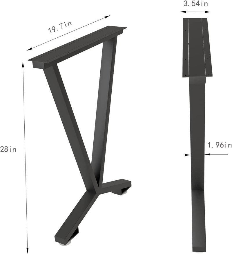 Reyox Reyox Furniture Metal Table Legs 28Height 177Wide Heavy Duty Desk Legs Furniture Legs for Dining Table Coffee Table Office Table Deskonly Legs  - Image 4