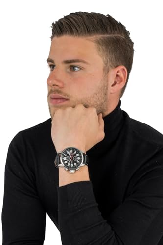 Invicta ساعة كواتز للرجال من إنفيكتا I-Force لليد اليسرى مع حزام جلد، أسود (الموديل: 2770) - Image 5