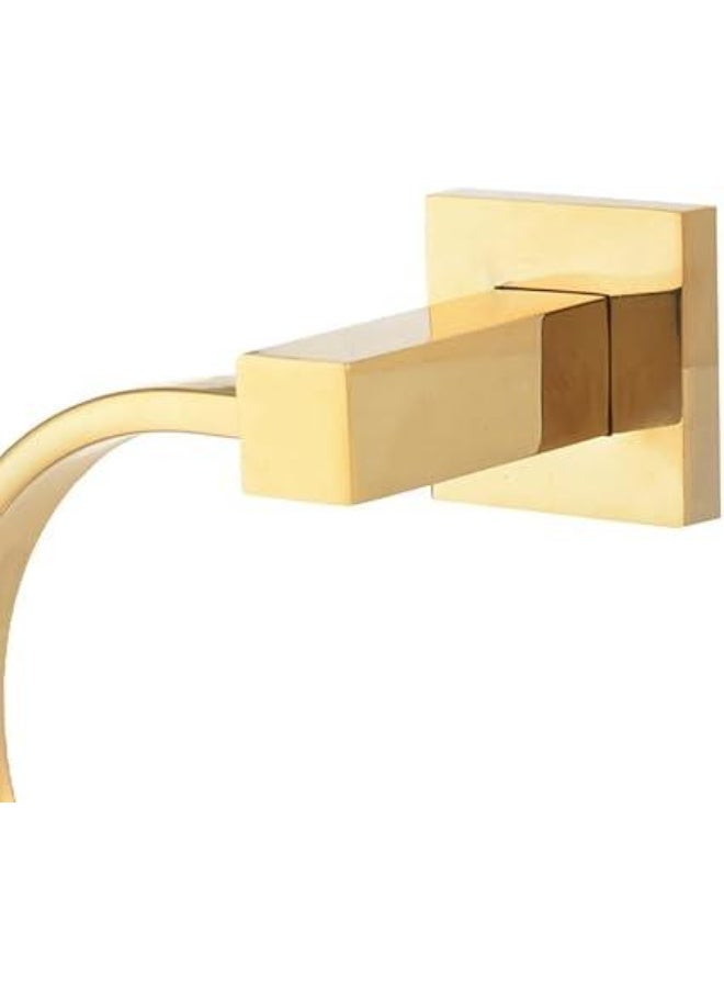 Gold Round Towel Rack Bathroom Wall Mount Simple Round Towel Hanger Heavy Duty Stainless Steel Towel Holder - Image 2