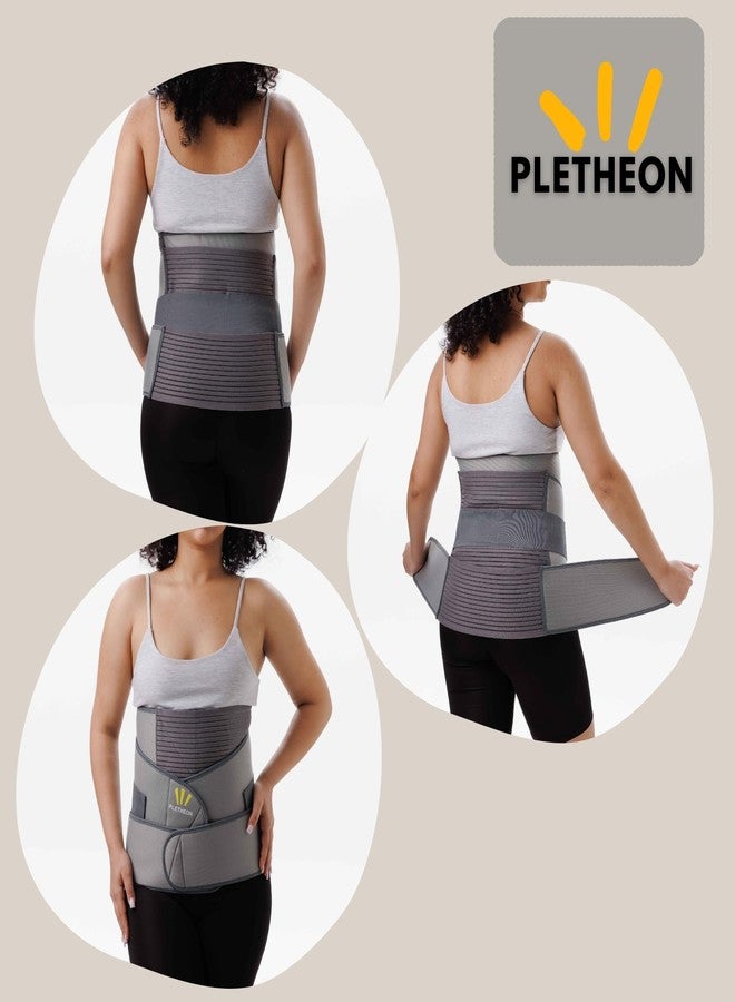 PLETHEON 3 In 1 Postpartum Belly Band Post Pregnancy Abdominal Belt For Women After Birth Belly/Waist/Pelvis Wrap Postnatal Shapewear, (Fit from 30 Inch to 46 Inches of waist) (Gray) - Image 5