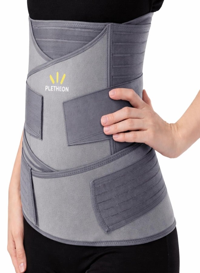 PLETHEON 3 In 1 Postpartum Belly Band Post Pregnancy Abdominal Belt For Women After Birth Belly/Waist/Pelvis Wrap Postnatal Shapewear, (Fit from 30 Inch to 46 Inches of waist) (Gray) - Image 1
