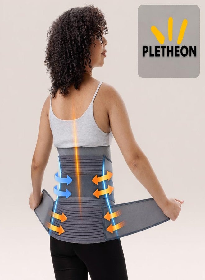 PLETHEON 3 In 1 Postpartum Belly Band Post Pregnancy Abdominal Belt For Women After Birth Belly/Waist/Pelvis Wrap Postnatal Shapewear, (Fit from 30 Inch to 46 Inches of waist) (Gray) - Image 4