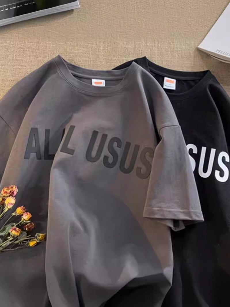 New Short-Sleeved T-Shirt Men'S Summer Korean-Style Trendy Simple Half-Sleeved Top Hong Kong-Style Loose Casual Trendy Brand T-Shirt - Image 3