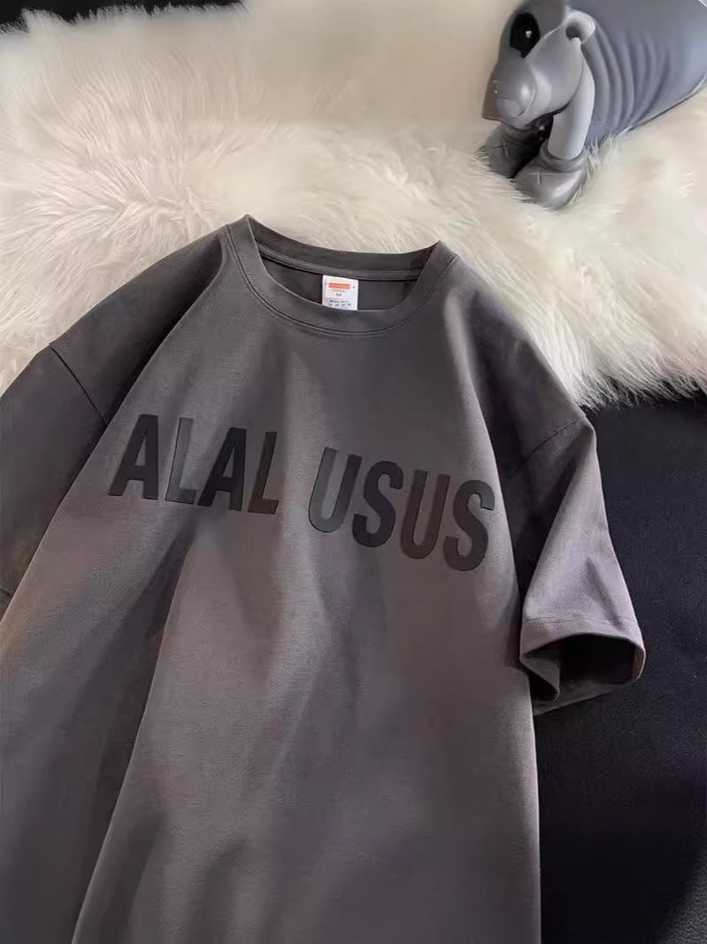 New Short-Sleeved T-Shirt Men'S Summer Korean-Style Trendy Simple Half-Sleeved Top Hong Kong-Style Loose Casual Trendy Brand T-Shirt - Image 2
