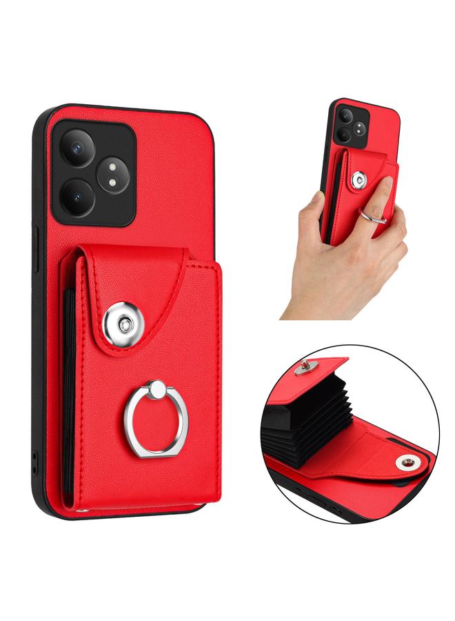 اس-توب جراب لهاتف Realme GT Neo6 / GT 6T 5G جراب هاتف مزود بحلقة وحقيبة بطاقات - Image 2