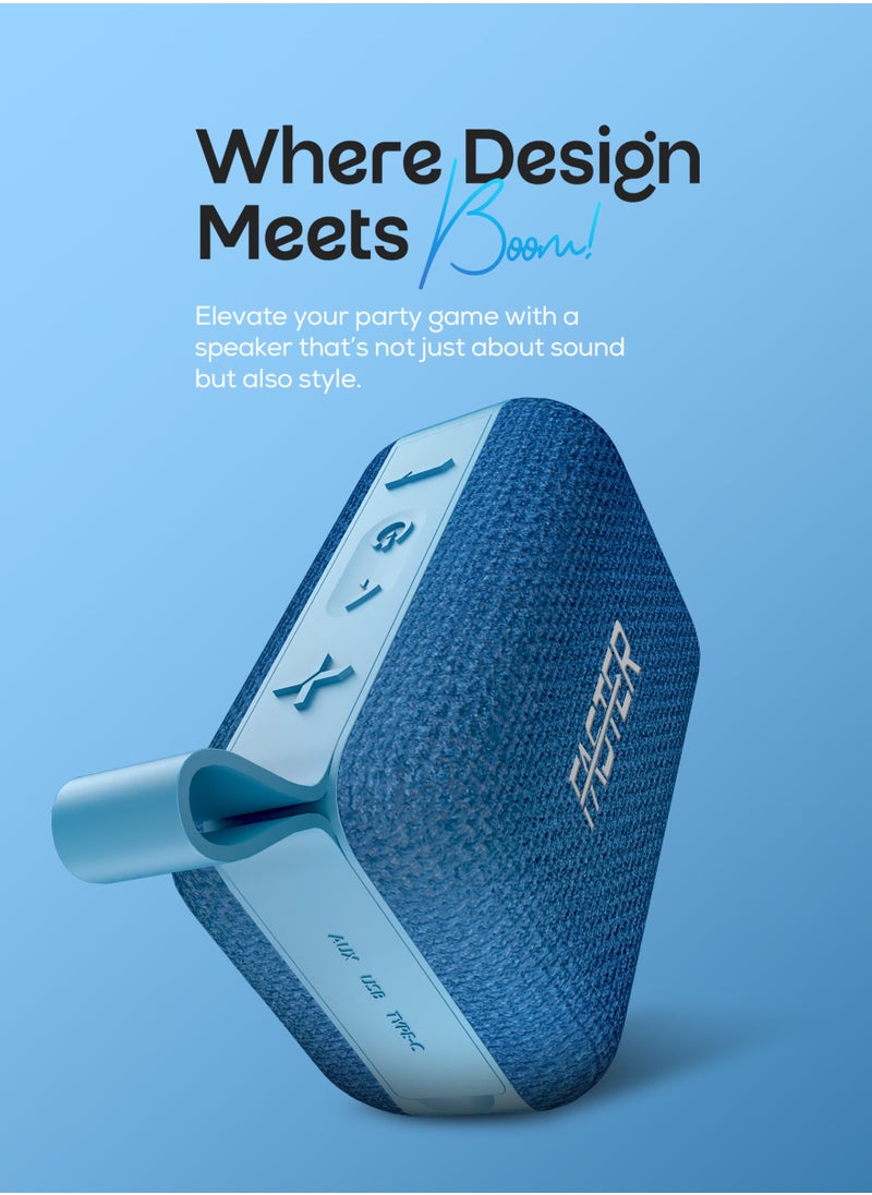 Faster - BoomX Portable Bluetooth Speaker - Mini Party Speaker with Stereo Sound, 5W HD Sound, 20 Hours Playtime, Bluetooth 5.4, USB/AUX Support, IPX4 Water Resistant Pocket Speaker - for Home, Outdoor, Travel & Kids (White) - Image 1
