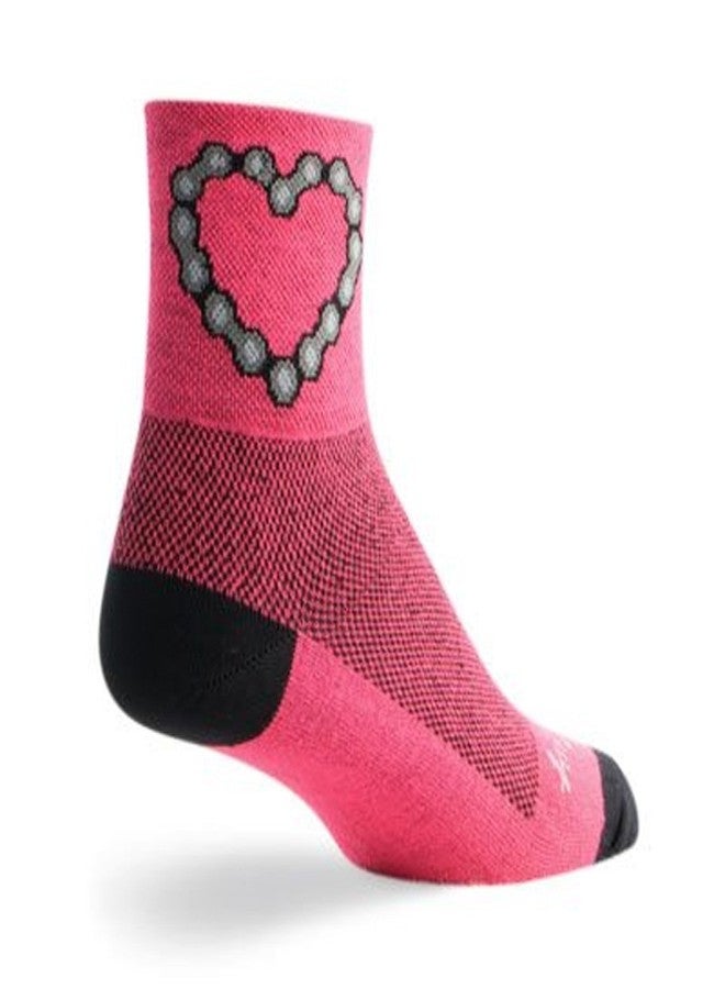 SockGuy, Chain Luv, Classic Sock, Sporty and Stylish, 3 Inches - Large/Medium - Image 1