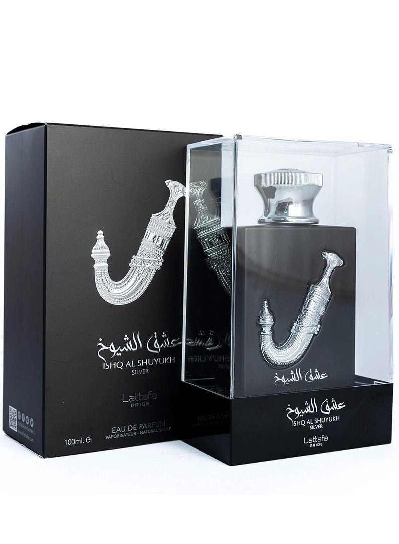 لطافة لطافة عطر عشق الشيوخ الفضي للجنسين 100 مل - Image 2