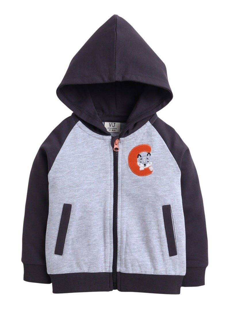 فكتور اند جين طقم شتوي للأطفال الرضع من  قطع صوف سي في سي - برتقالي ونيلي - Image 3