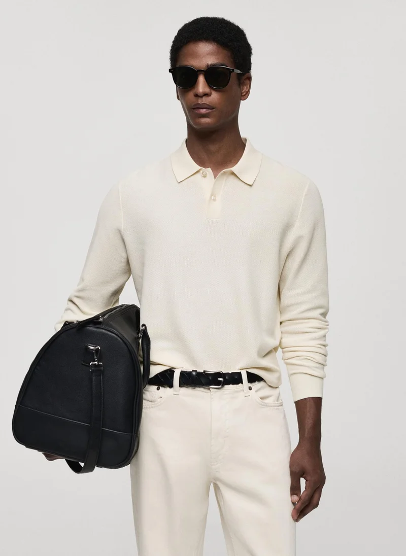 مانجو مان Tenp Polo Collar Button Detailed  Sweater