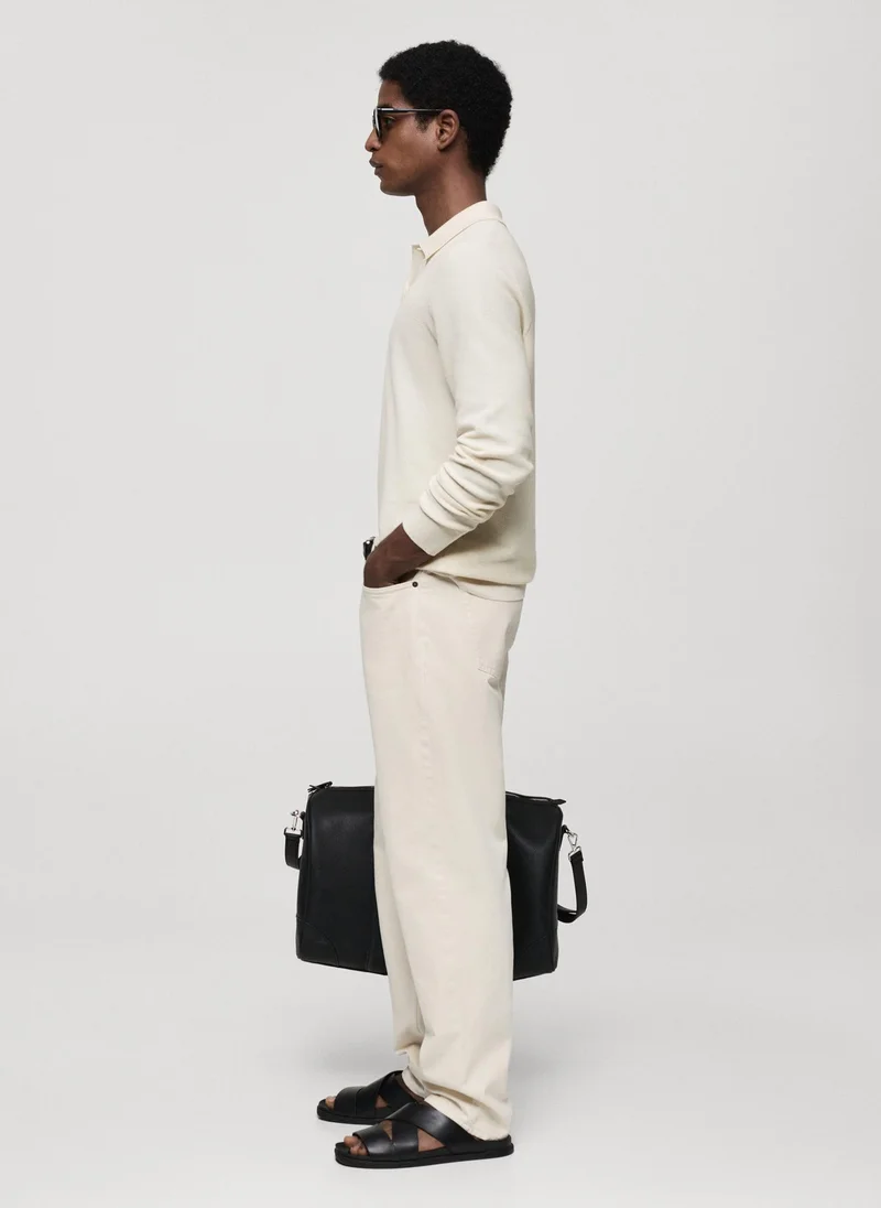 مانجو مان Tenp Polo Collar Button Detailed  Sweater