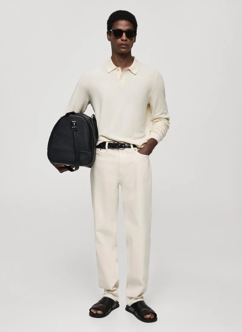 مانجو مان Tenp Polo Collar Button Detailed  Sweater