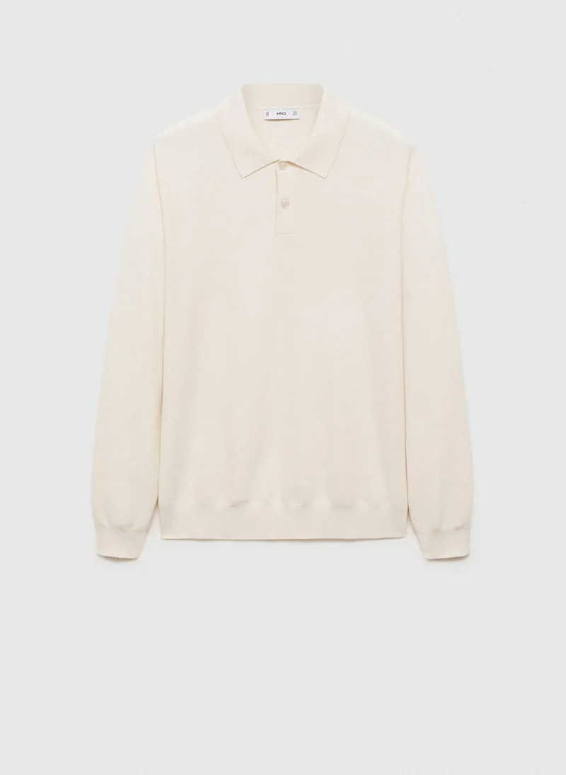 مانجو مان Tenp Polo Collar Button Detailed  Sweater