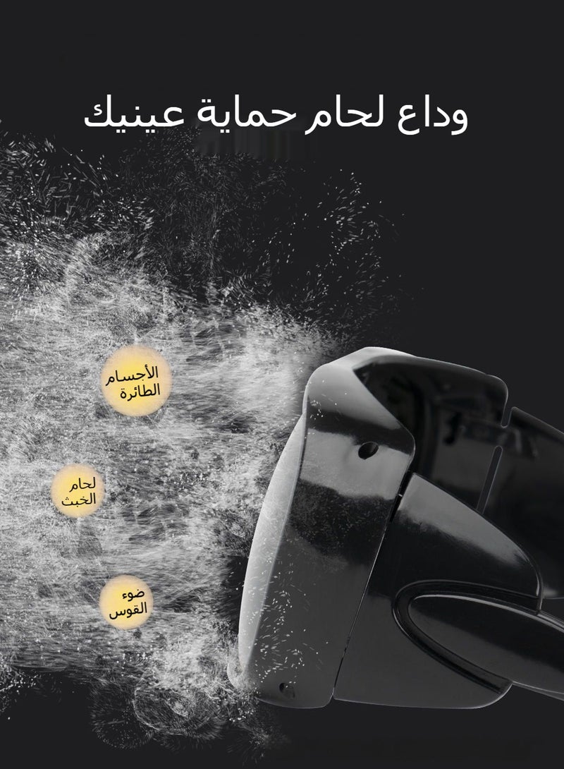 Excefore Safety goggles, three pairs, anti-fog, dust, scratch, splash, and chemical corrosion. These all-inclusive goggles are suitable for nurses, workers, and architects. Cowhide glasses, welding goggles, welder labor protection, transparent/black/yellow - Image 3