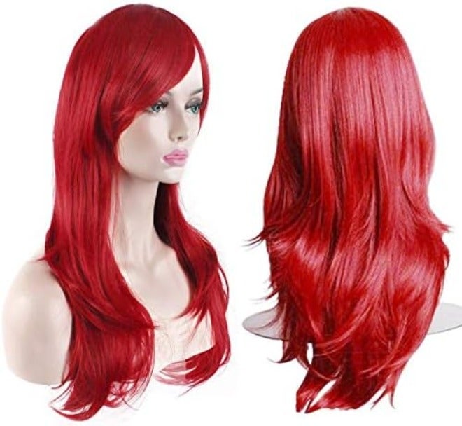 AK 28 inch Fashion Wigs Long Wavy Curly Hair Cosplay Wig (Purple) - Image 1
