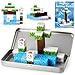 3 otters 32PCS Magnetic Building Blocks Winter Travel Set STEM Magnet Cubes Toys with Metal Storage Box for Kids Sensory Christmas Birthday Gifts for Boys Girls - Image 2