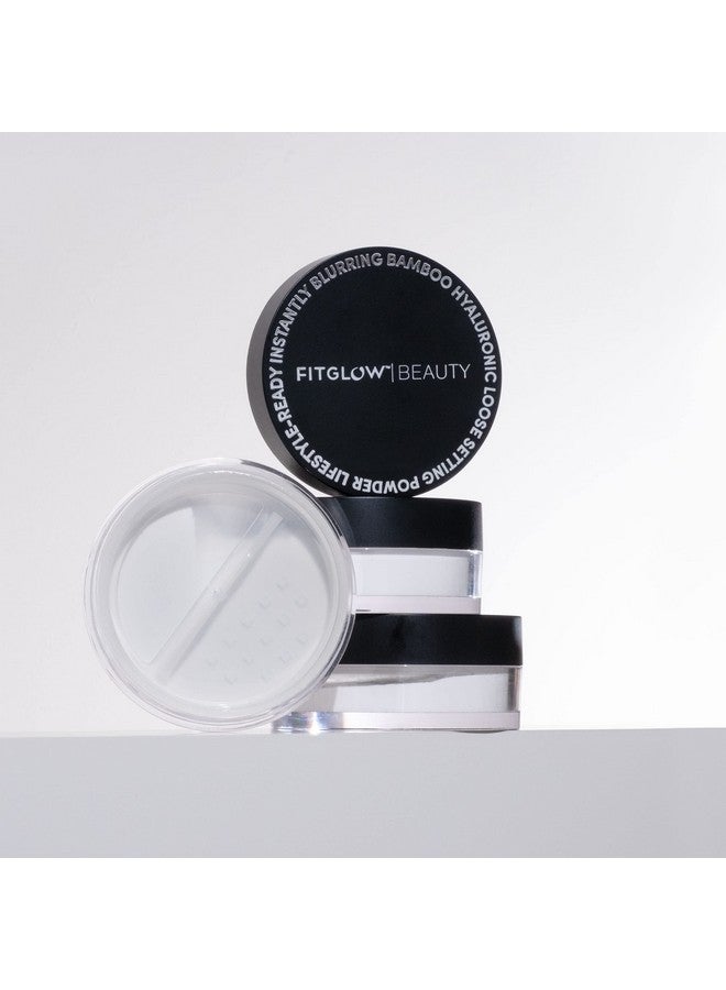 Fitglow Beauty - Translucent Bamboo Hyaluronic Loose Setting Powder | Vegan, Woman-Owned Clean Beauty (0.3 oz | 9 g) - Image 3