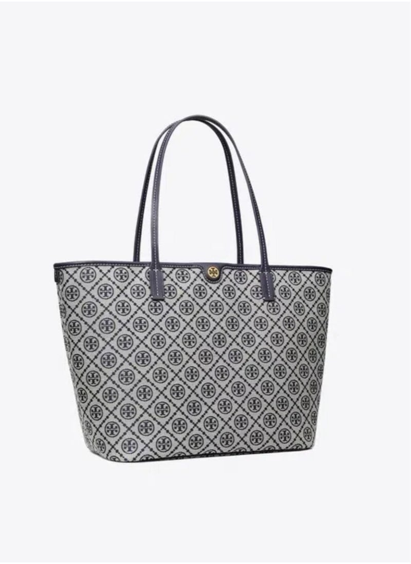 TB - Tory Burch T Monogram Classic Print Tote Bag Shopping Bag Shoulder Bag - Image 1