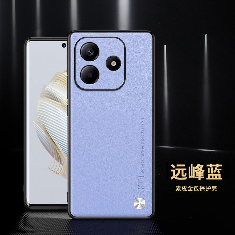 غطاء واقي بملمس باللون بنفسجي جلد لـ Redmi Note 14 Pro مع حماية من السقوط وتغطية كاملة مع مقاوم للصدمات مع مقاوم للخدش عملي للاستخدام المتكرر خفيف الحمل للسفر - Image 1